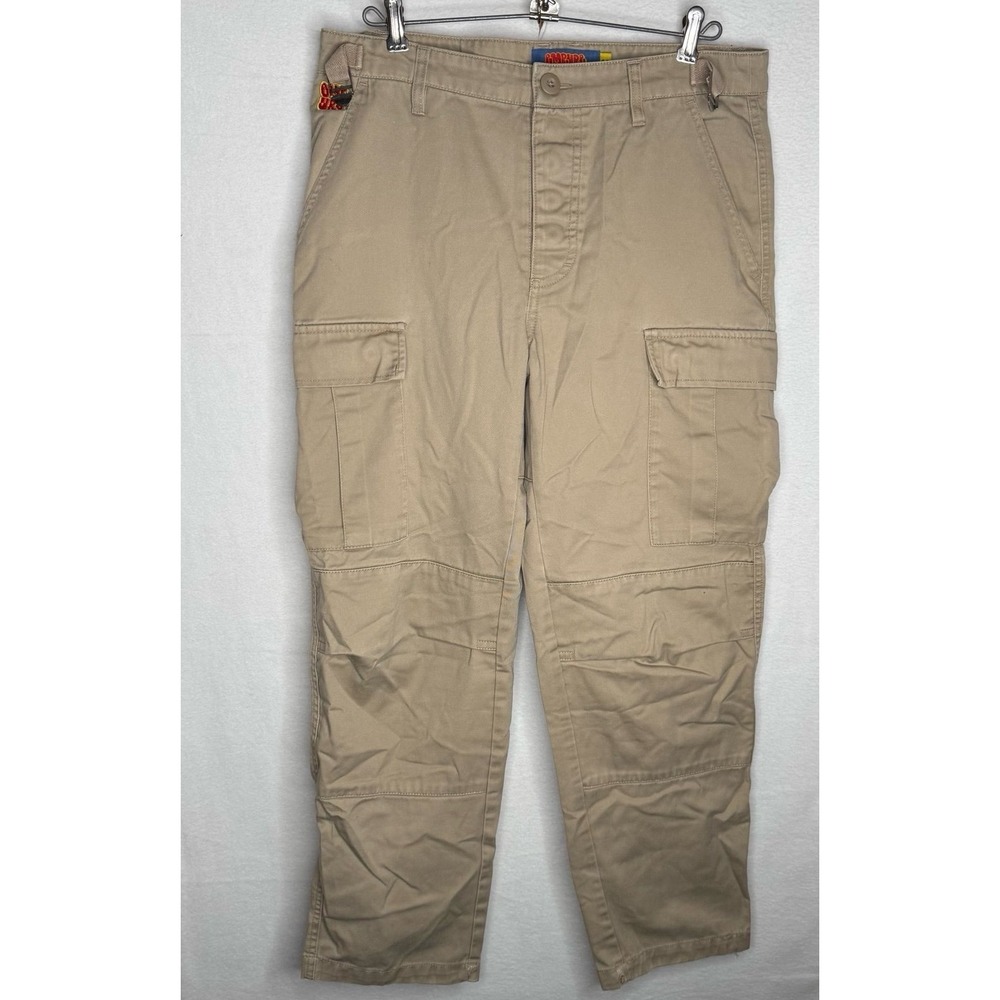 Empyre Khaki Cargo Pants Mens 28 Skate Utility Workwear Y2K Baggy Streetwear